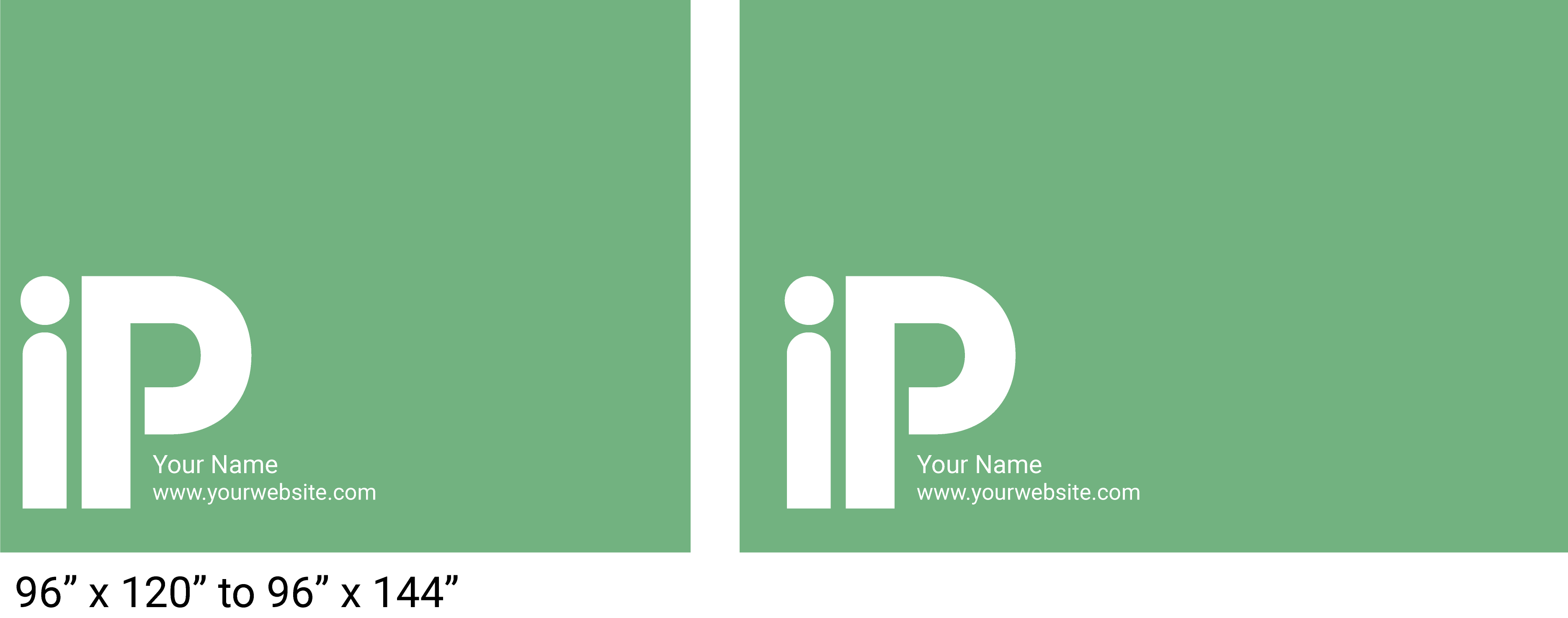 96” x 120” to 96” x 144”