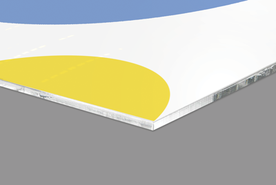 White Adhesive Vinyl Mounted on Back