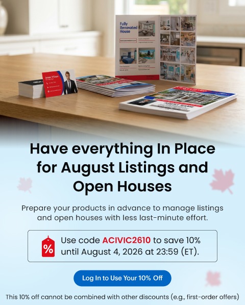 Have everything in place for August listings and open houses