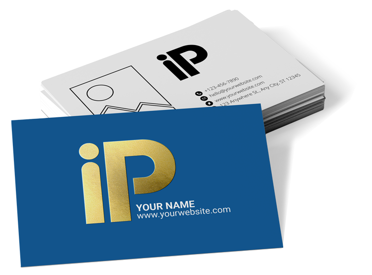 Postcard with raised spot UV coating on front side highlighting key design elements 