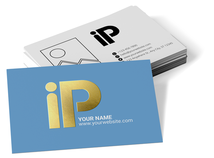 Postcard with raised spot UV coating on front side highlighting key design elements