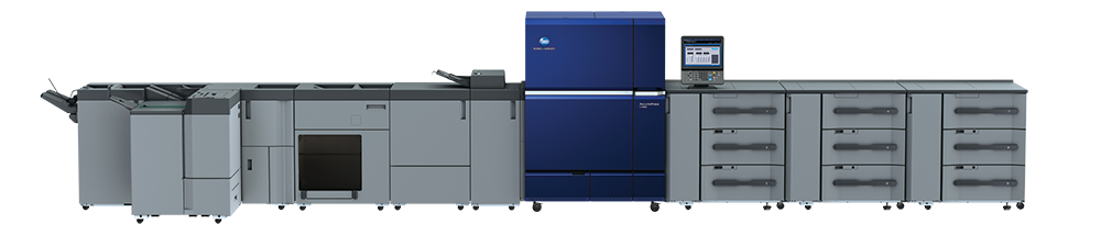 Konica Minolta AccurioPress C12000 Digital Colour Press With Saddle Stitch Booklet Making