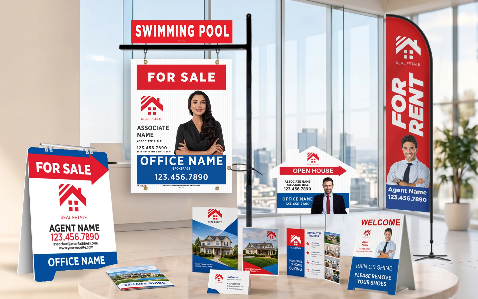 Real estate signs and print products