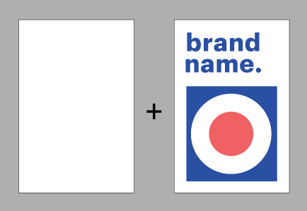 One Sided Full Colour, Reverse + White Colour on Whole Background