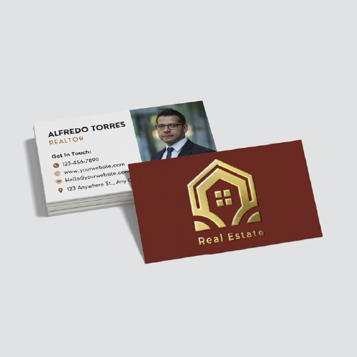 Raised Foil Business Cards