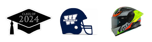 Graduation Cap, Football, Helmet