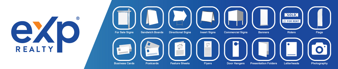 EXP Realty Real Estate Sings and Promotional products