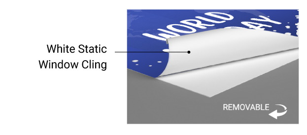 White Static Window Cling