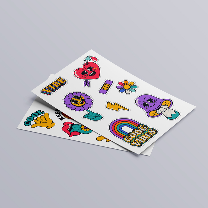 Custom Shaped Sticker Sheets