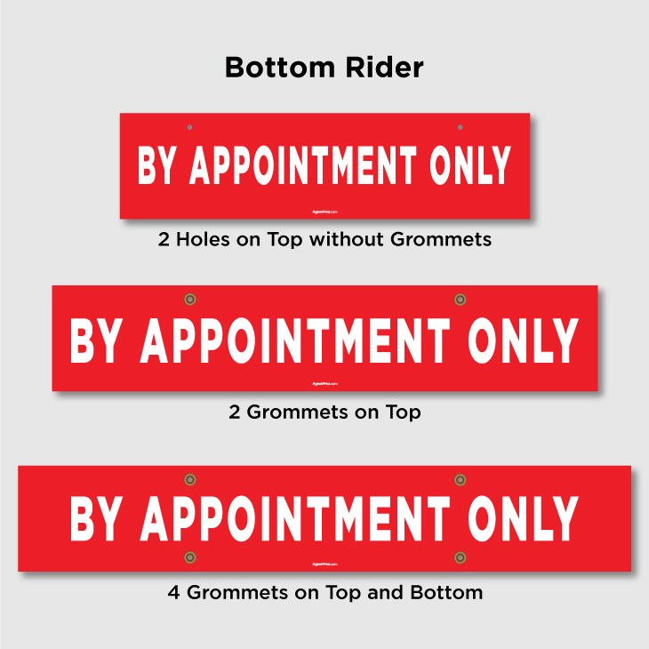 BY APPOINTMENT ONLY Riders