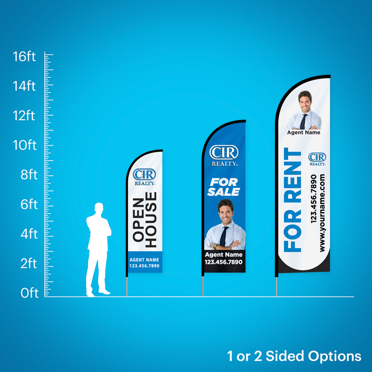 CIR Realty Custom Feather Flags Custom Feather Flags - CIR Realty