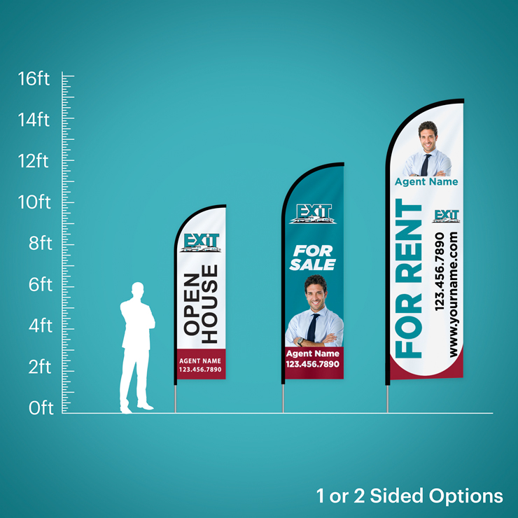 EXIT Realty Custom Feather Flags Custom Feather Flags - Exit Realty