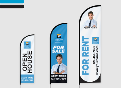 Custom Feather Flags - Harvey Kalles Real