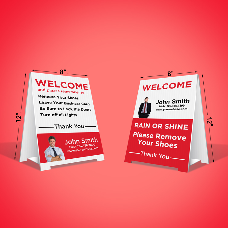 Custom Remove Shoes Signs - Royal LePage