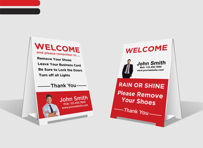 Custom Remove Shoes Signs - Kingsway