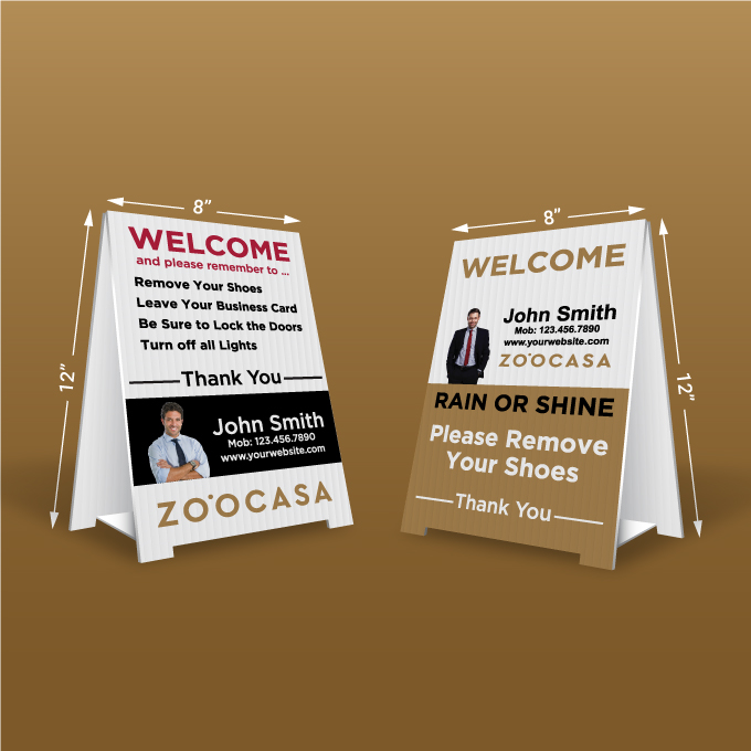 Custom Remove Shoes Signs - Zoocasa