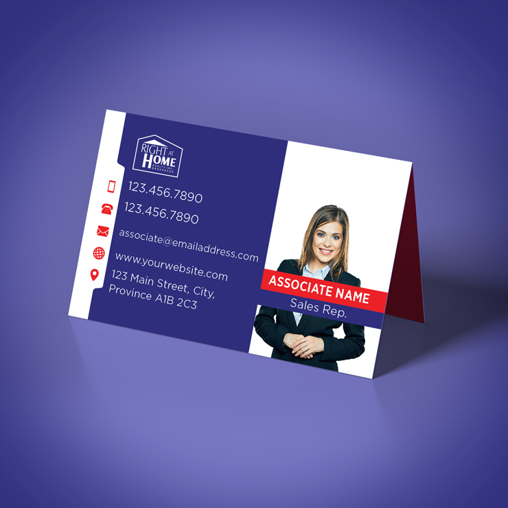 Right at Home Folded Business Cards