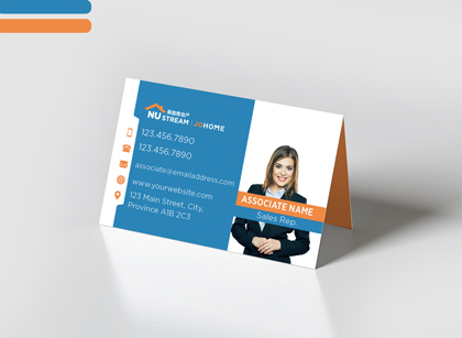 NU STREAM Folded Business Cards