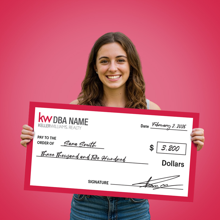 Keller Williams Giant Cheques