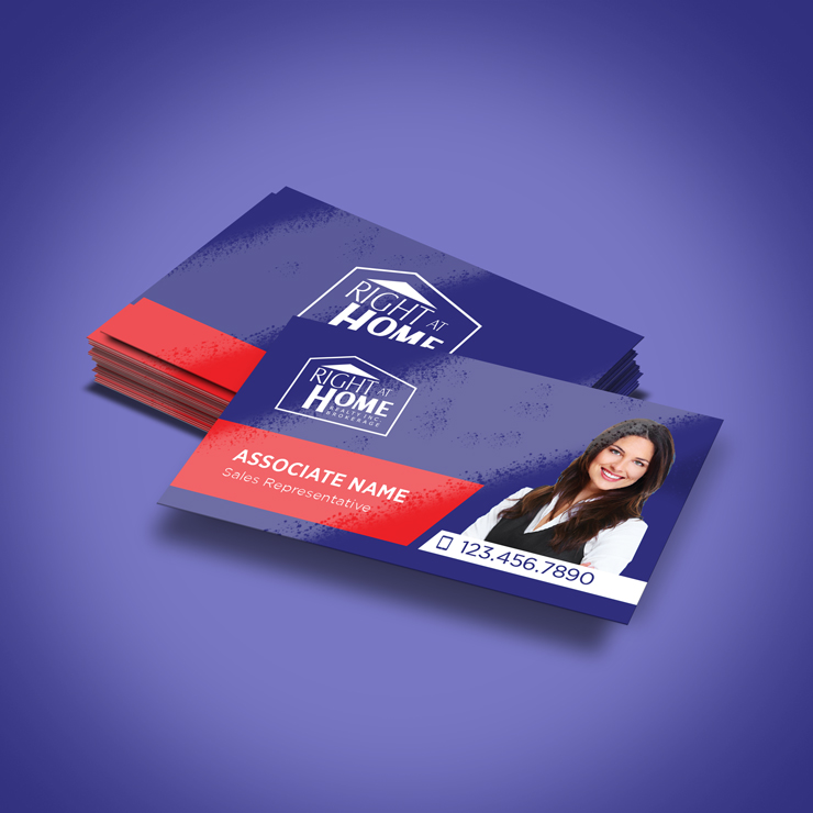 High Gloss UV Business Cards - Right at Home