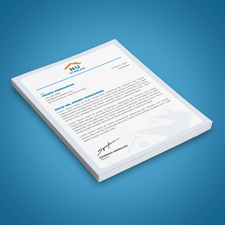 NU STREAM Letterheads