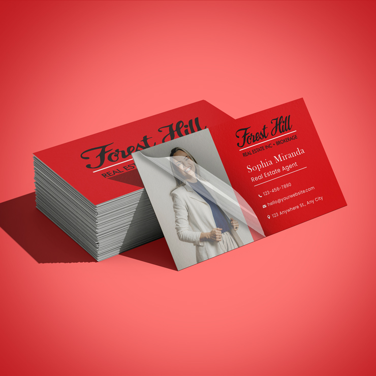 Premium Soft Touch Business Cards - Forest Hill