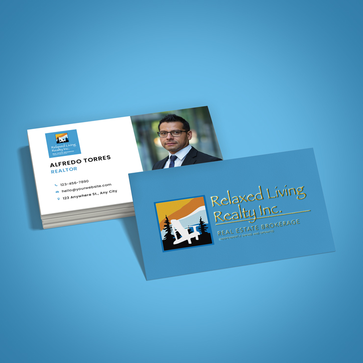 Raised Silver Foil Business Cards - Harvey Kalles Real Estate