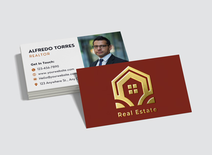 Raised Silver Foil Business Cards - Independent Realtor