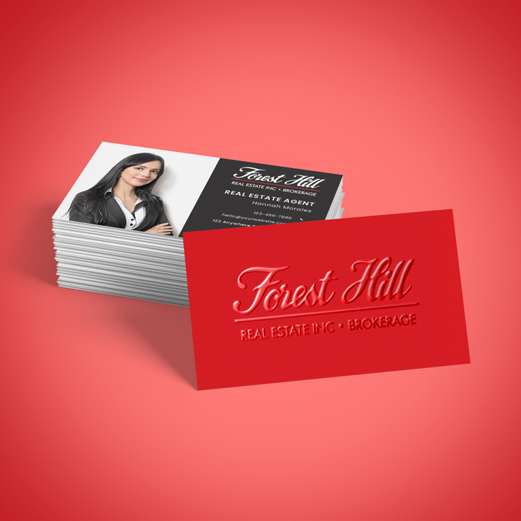 Raised Spot UV Business Cards - Forest Hill