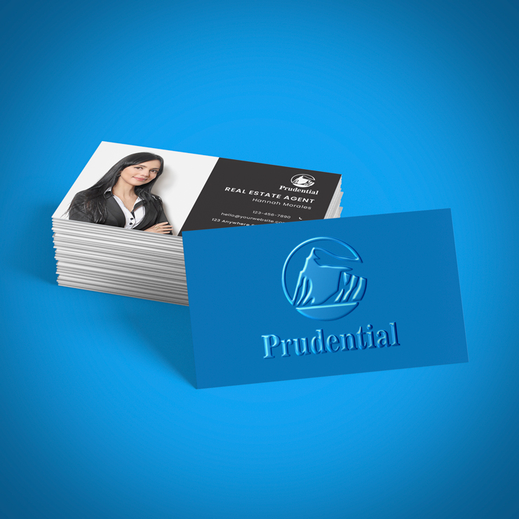 Raised Spot UV Business Cards - Prudential