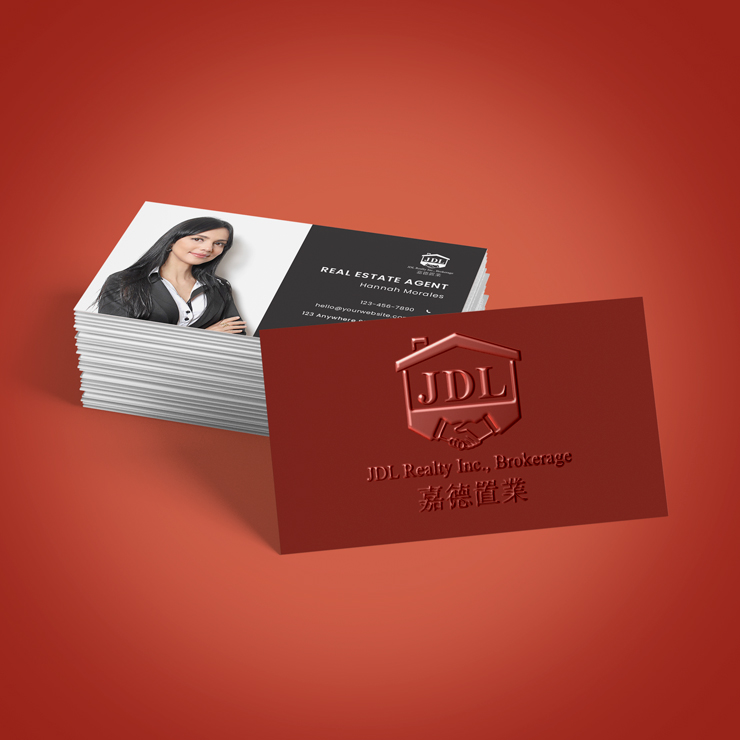 Raised Spot UV Business Cards - JDL