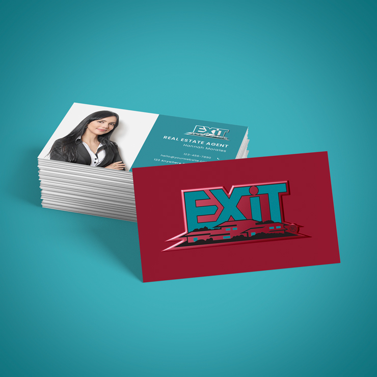 Raised Spot UV Business Cards - EXIT Realty