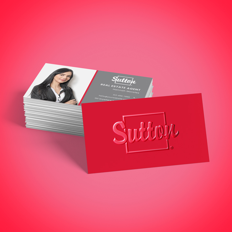 Sutton Raised Spot UV Business Cards Raised Spot UV Business Cards - Sutton
