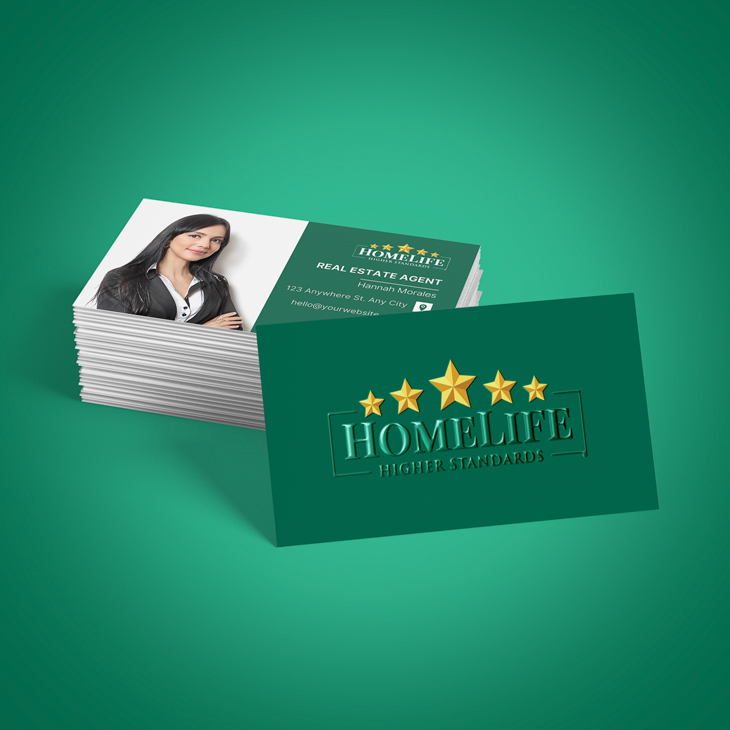 Homelife Raised Spot UV Business Cards Raised Spot UV Business Cards - Homelife