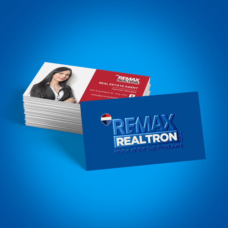 REMAX REALTRON Raised Spot UV Business Cards Raised Spot UV Business Cards - REMAX REALTRON