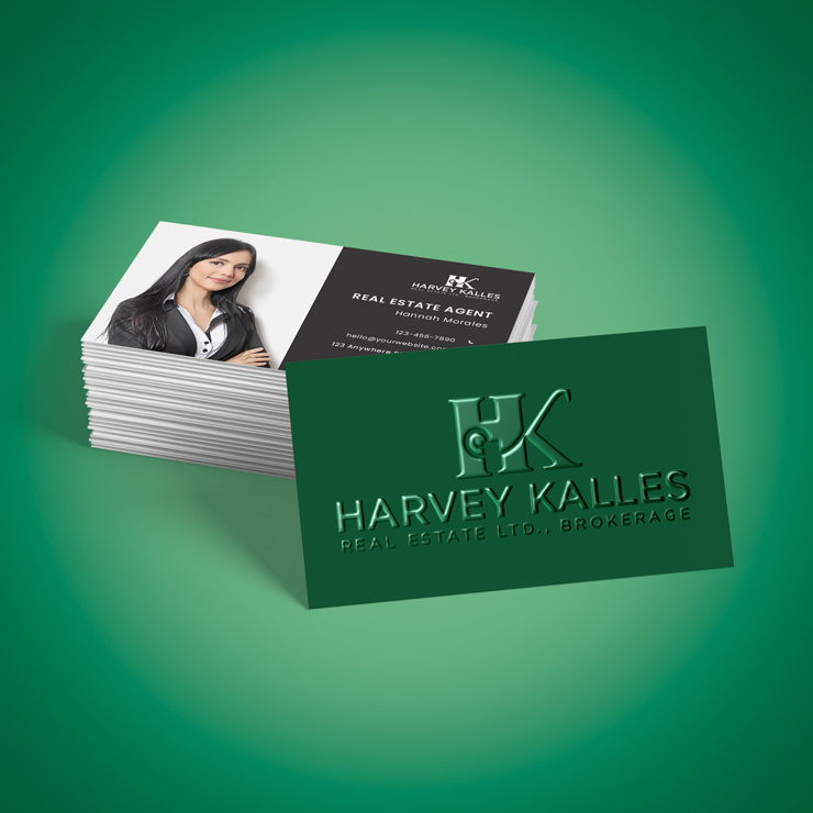 Raised Spot UV Business Cards - Harvey Kalles Real Estate