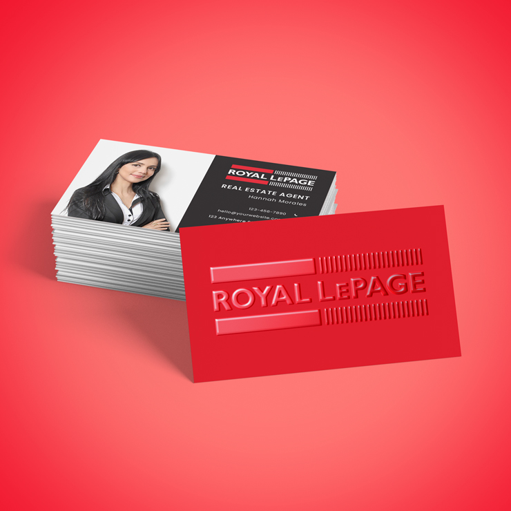 Raised Spot UV Business Cards - Royal LePage