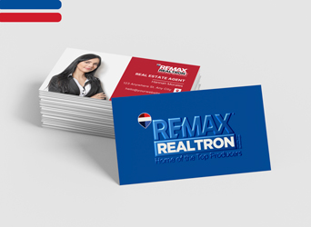 REMAX REALTRON Raised Spot UV Business Cards Raised Spot UV Business Cards - REMAX REALTRON