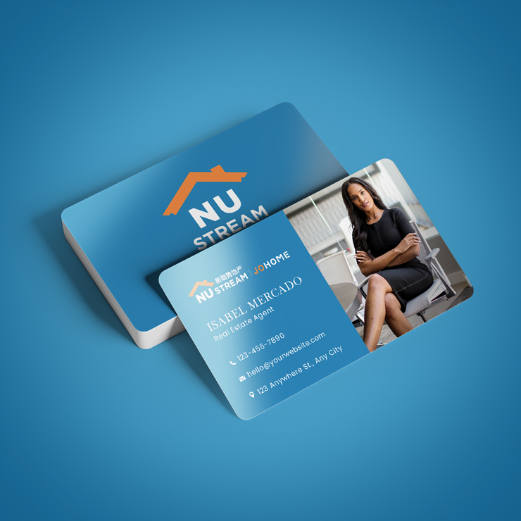 NU STREAM Semi Gloss Business Cards