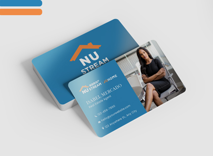 NU STREAM Semi Gloss Business Cards