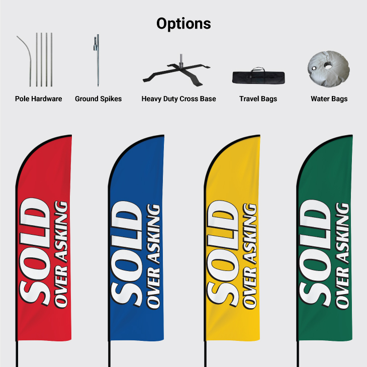 Sold Over Asking Stock Flags