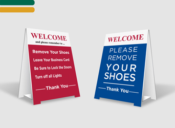 Homelife Stock Remove Shoes Table Top Signs - HomeLife