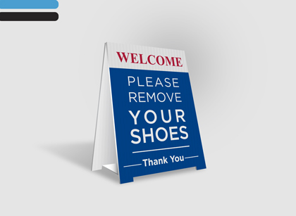 Relaxed Living Realty Inc. Stock Remove Shoes Table Top Signs - Relaxed Living Realty Inc.