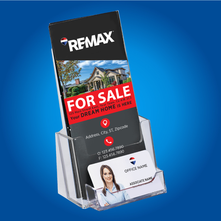 Tri-Fold Brochure Holder with Business Card Pocket Tri-Fold Brochure Holder with Business Card Pocket - REMAX