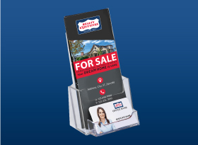 Tri-Fold Brochure Holder </br>with Business Card Pocket