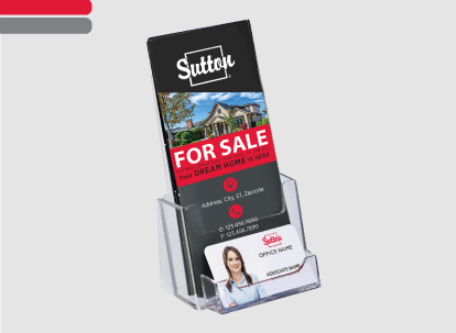 Tri-Fold Brochure Holder with Business Card Pocket Tri-Fold Brochure Holder with Business Card Pocket - Sutton