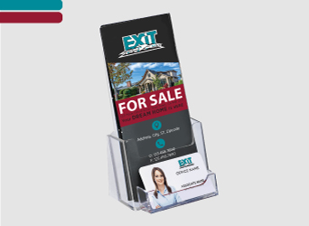Tri-Fold Brochure Holder with Business Card Pocket Tri-Fold Brochure Holder with Business Card Pocket - EXIT Realty