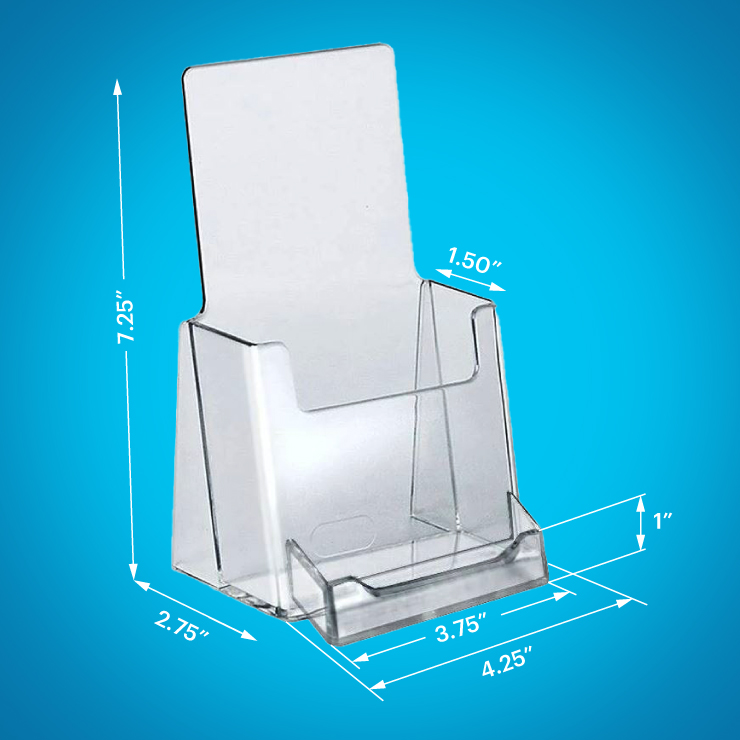 Tri-Fold Brochure Holder with Business Card Pocket 2