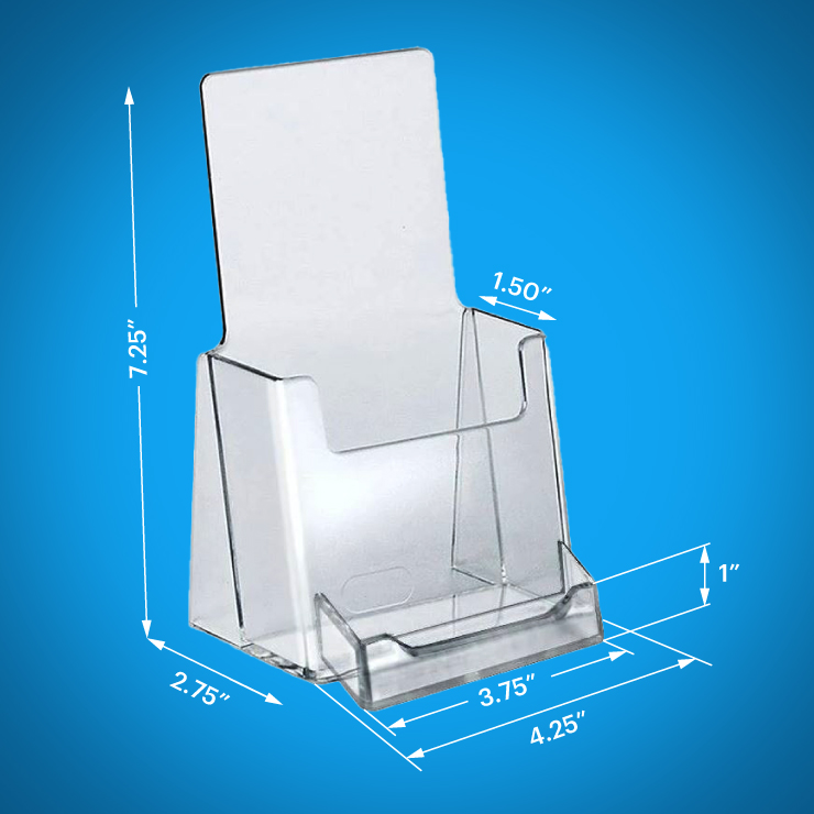 Tri-Fold Brochure Holder with Business Card Pocket 2