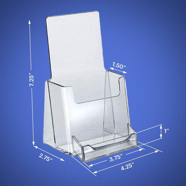 Tri-Fold Brochure Holder with Business Card Pocket 2
